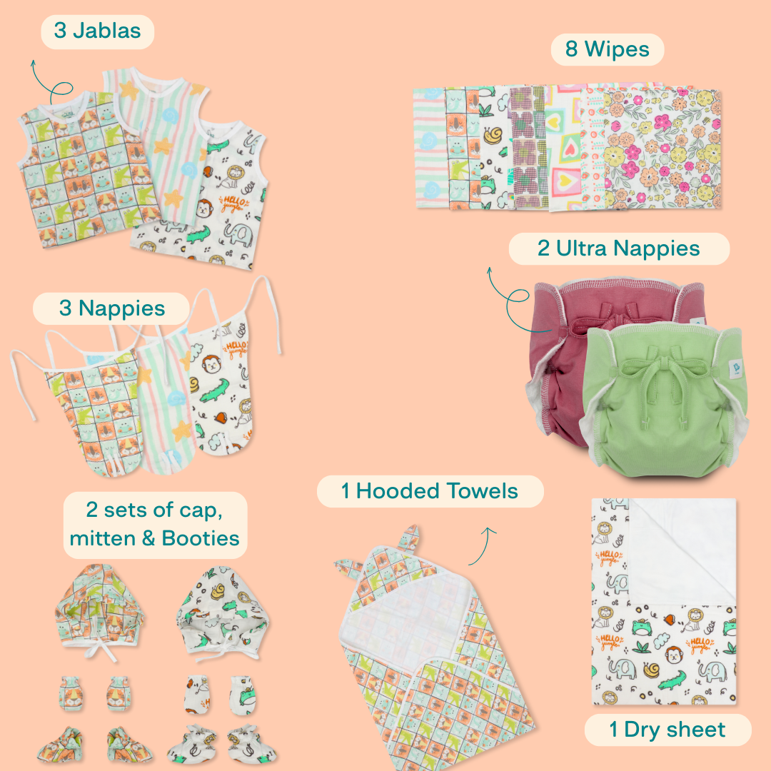 Hello Zoodle Shores - Muslin 24 Piece Hospital Kit