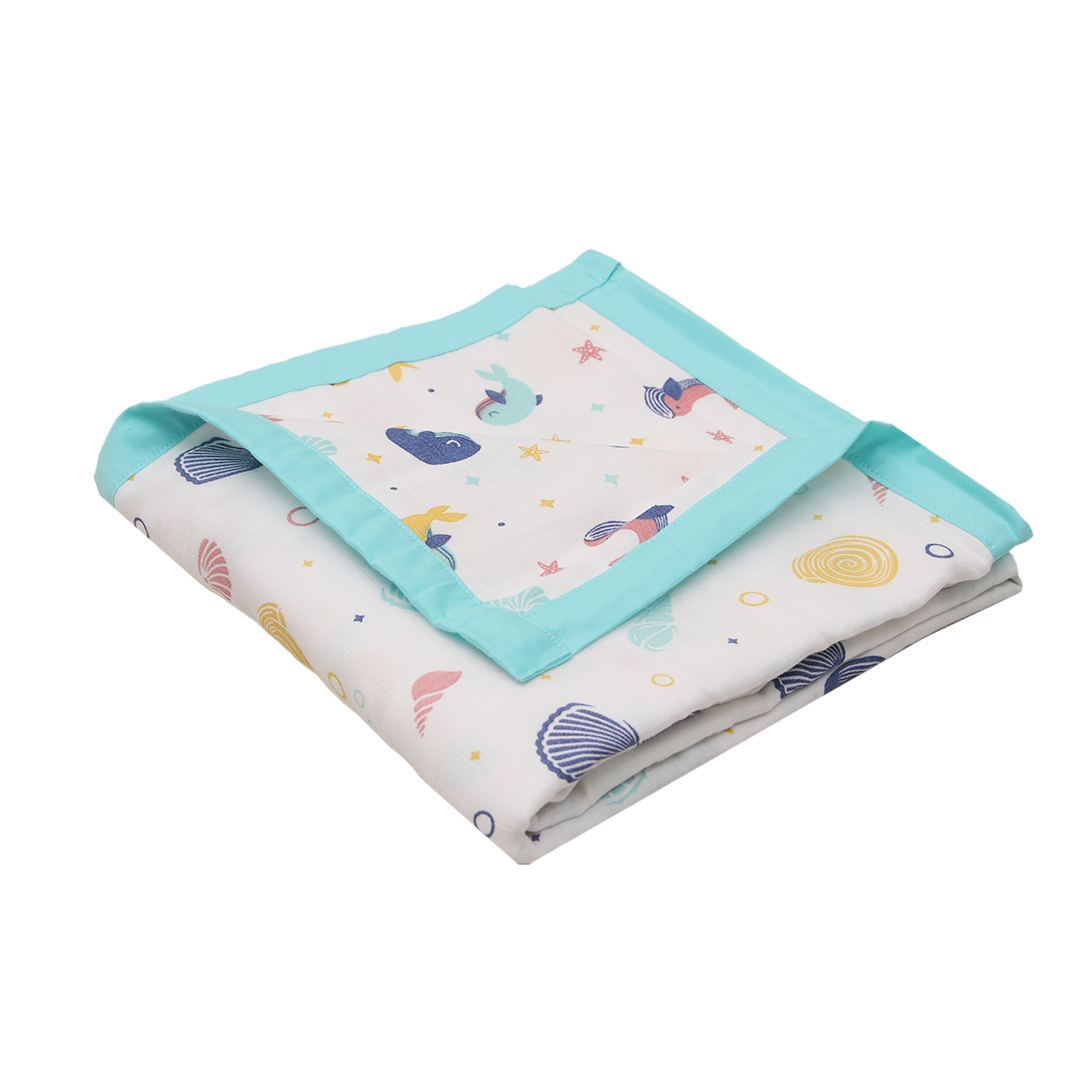 Whale Star - Reversible Cotton Blanket/Quilt