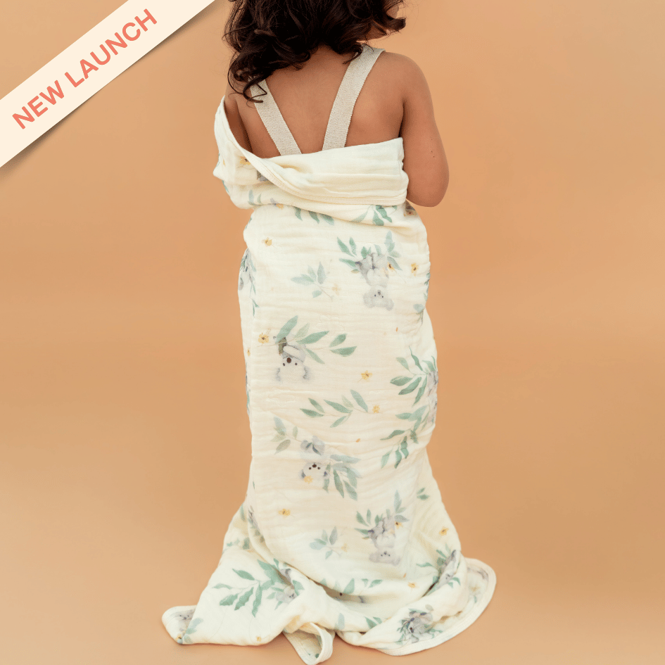 Happy Garden - Crinkled Muslin Bamboo Blanket