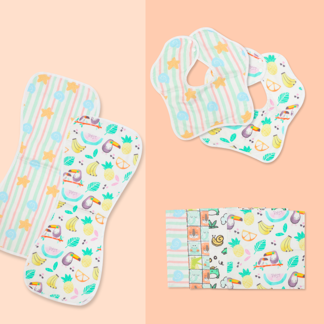 Beaky Stripes - Muslin 24 Piece Combo Pack (0-3M)