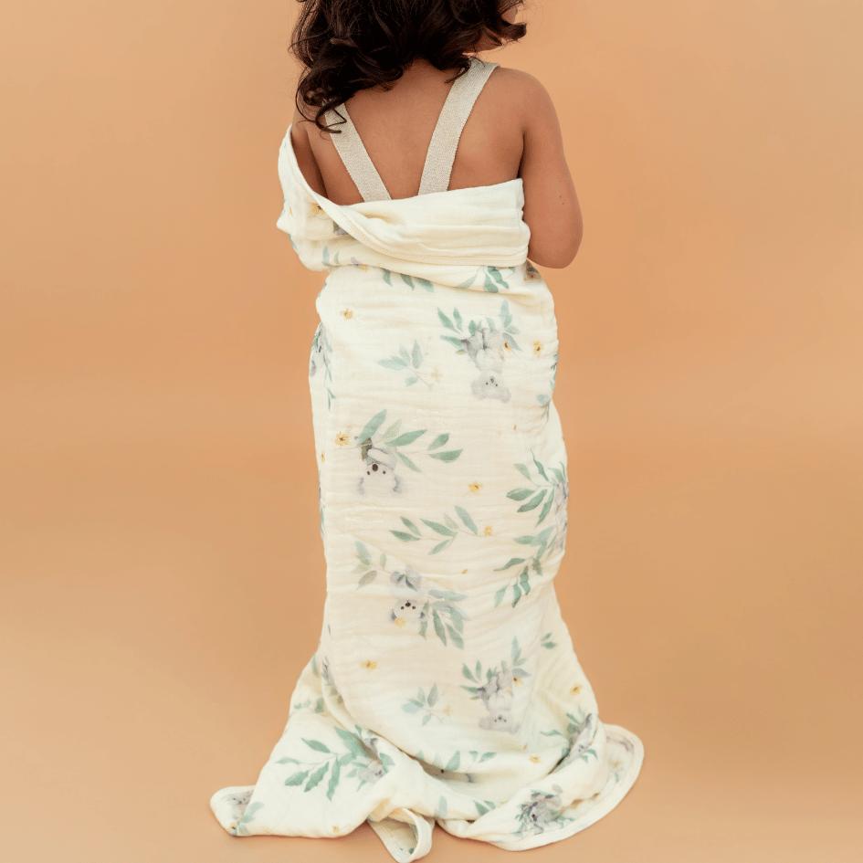 Happy Garden - Crinkled Muslin Bamboo Blanket