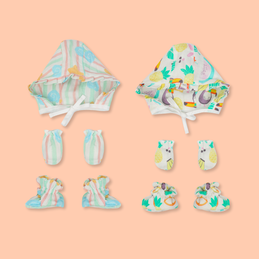 Beaky Stripes - Muslin 24 Piece Combo Pack (0-3M)