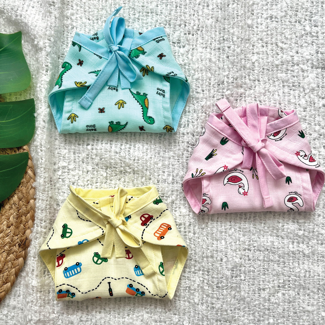 Newborn Muslin Nappies Colour Edition Combo Packs