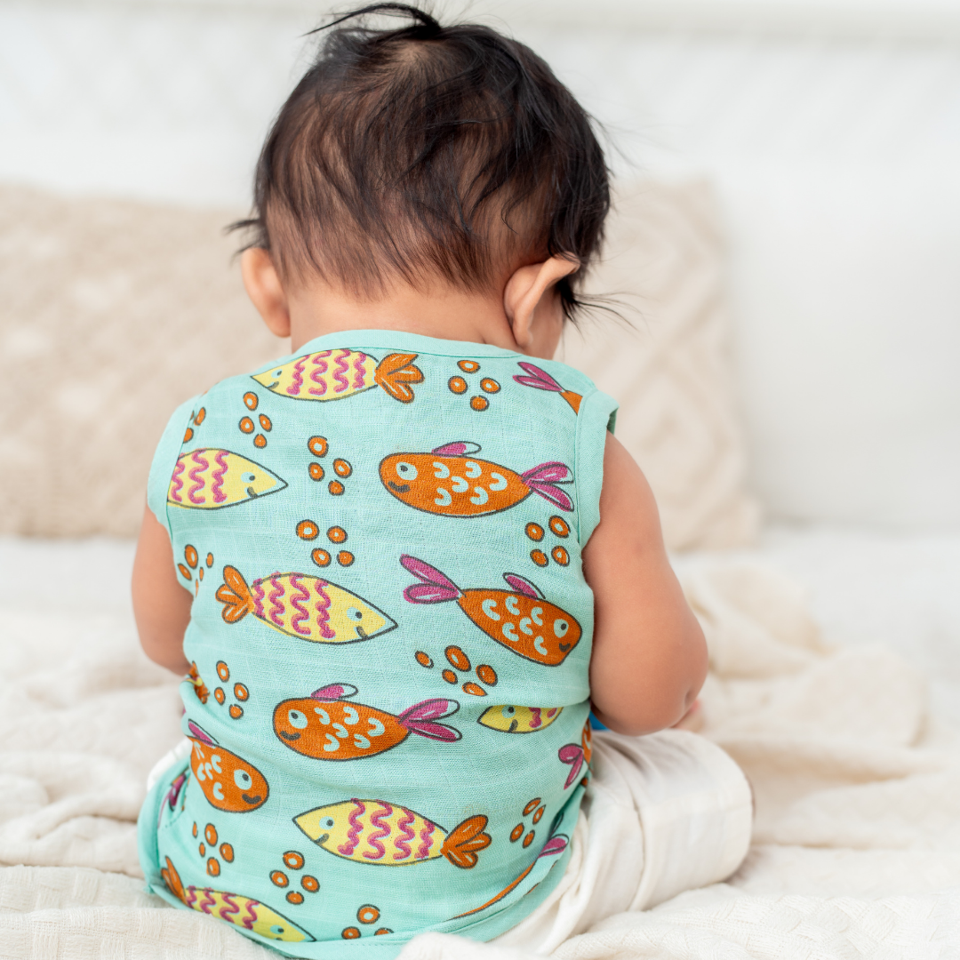 Muslin Dyed Button Jabla - Combo Pack