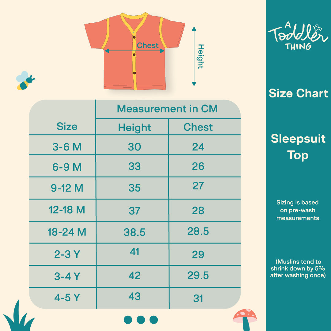 Friendly Lil Ones - Muslin Sleep Suit for babies and kids (Unisex)