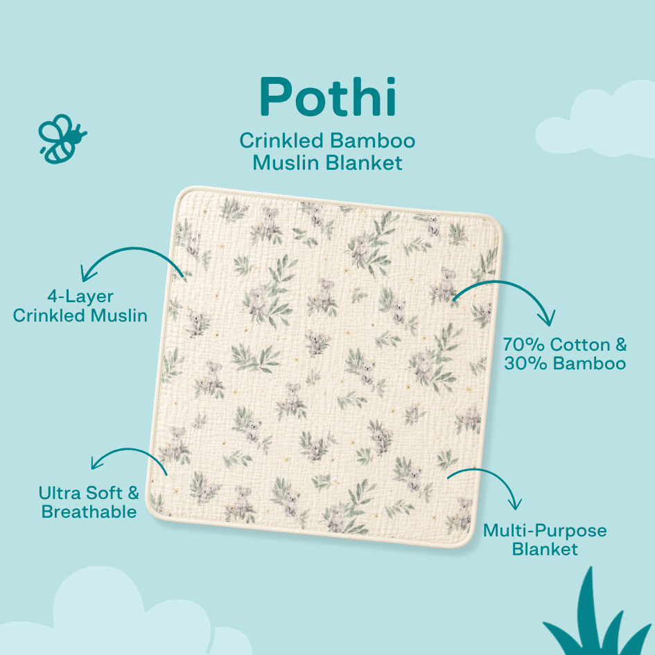 Happy Garden - Crinkled Muslin Bamboo Blanket