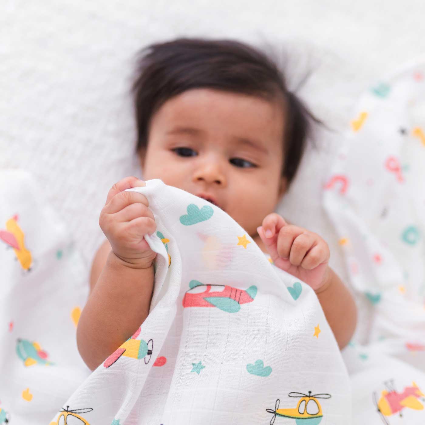 Newborn Air Hopper  Muslin Cotton Swaddles(Pack of 2)