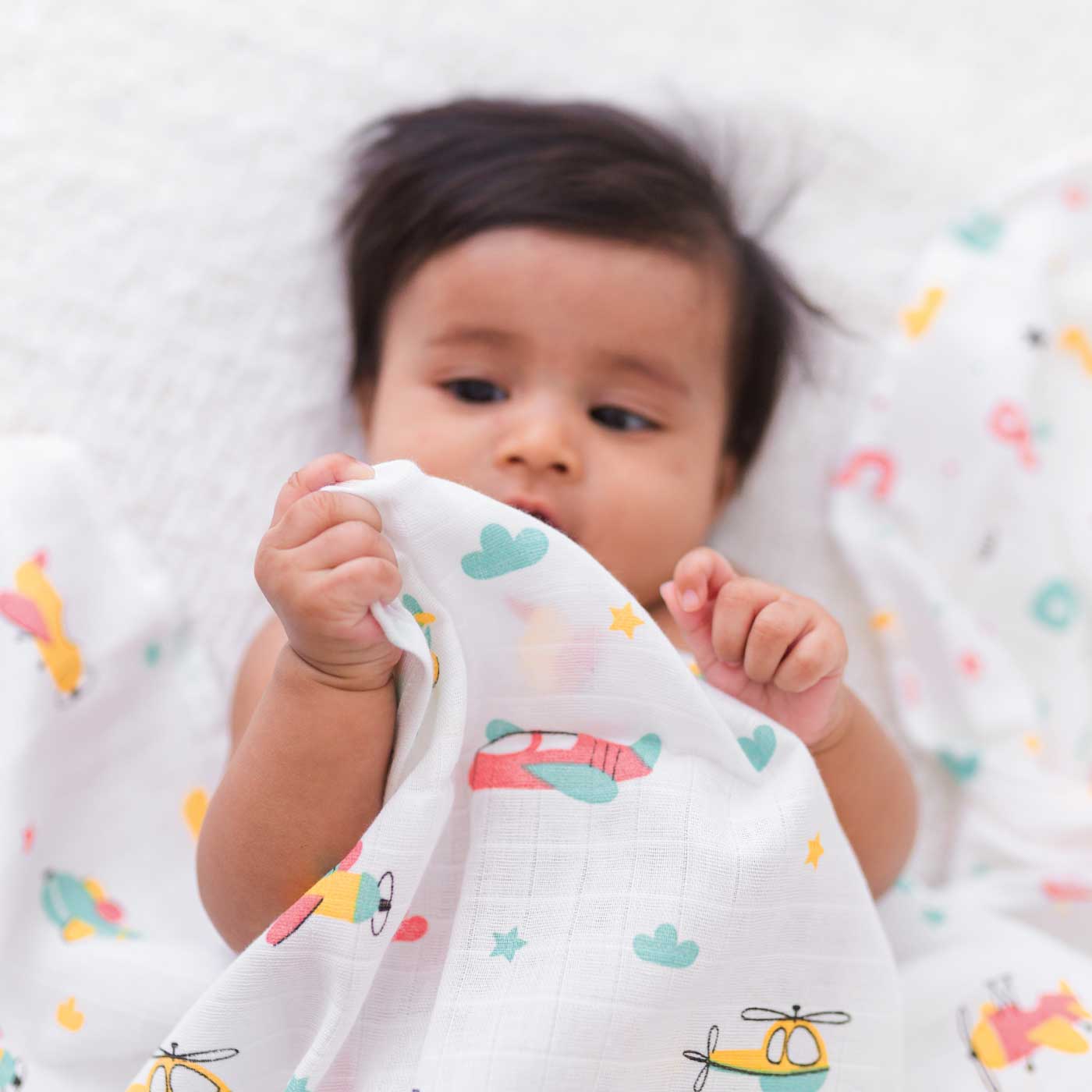 Air Hopper - Muslin Cotton Swaddles(Pack of 2)