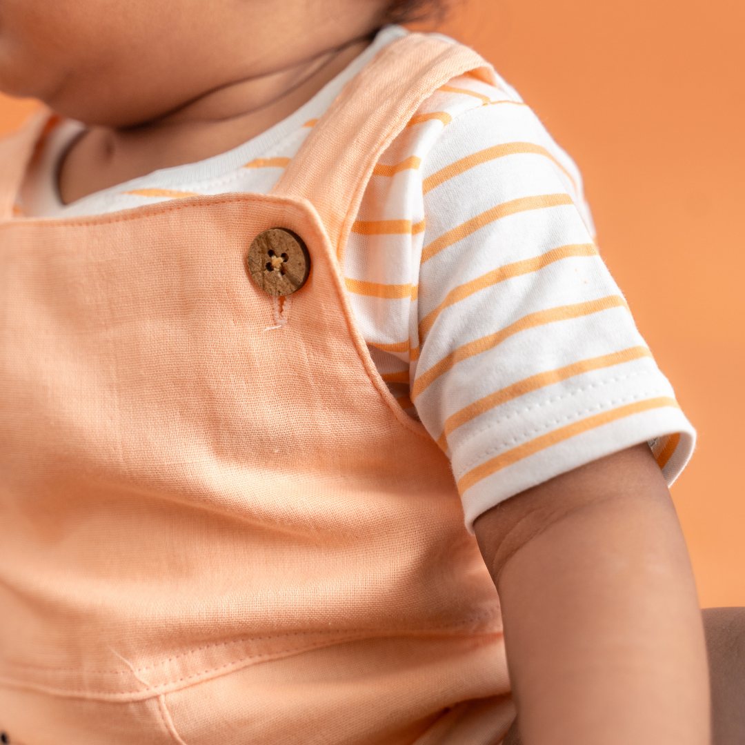 Teddyraff - Crinkled Muslin Dungarees Pack of 2