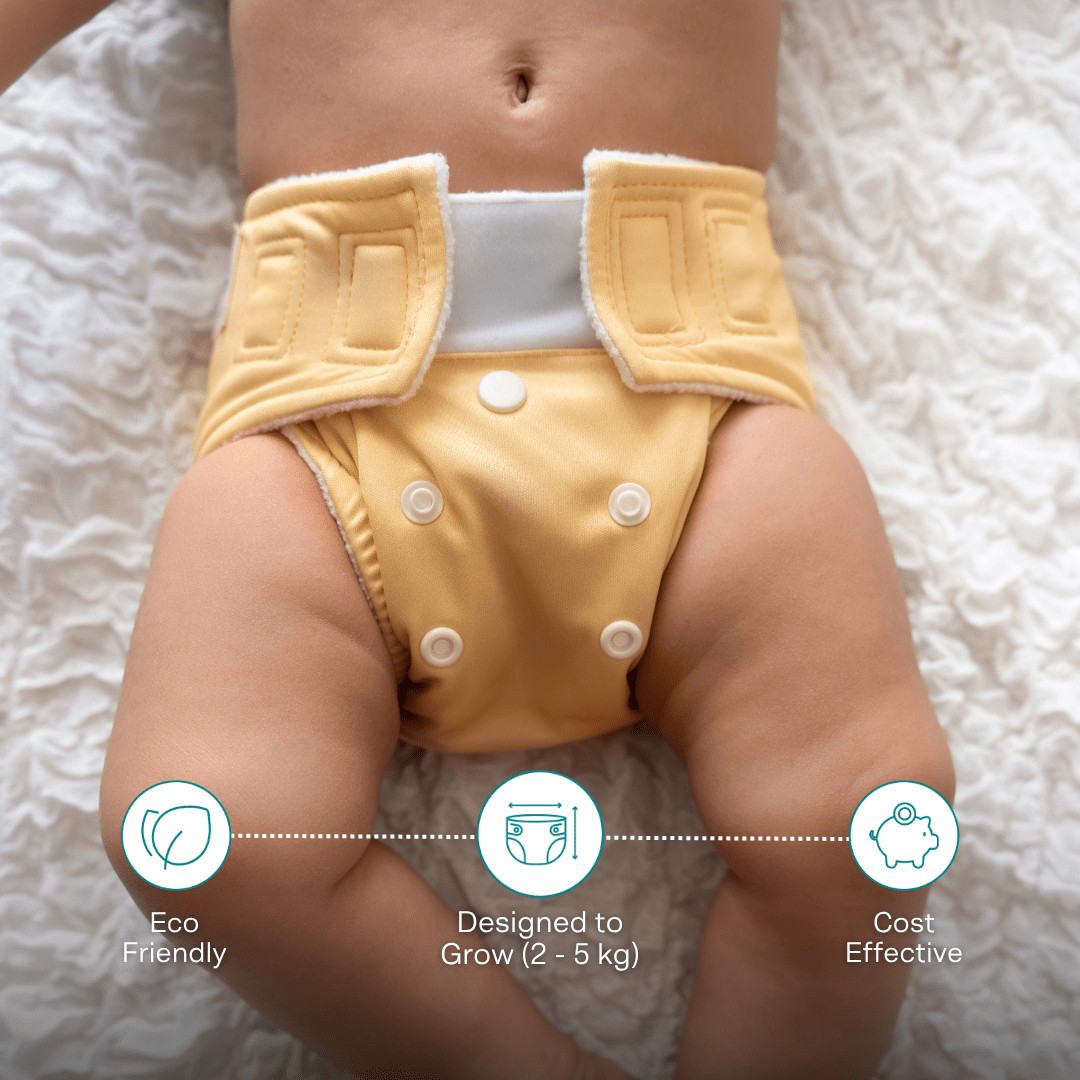 Aqua Blue - Newborn Diaper - Pack of 2