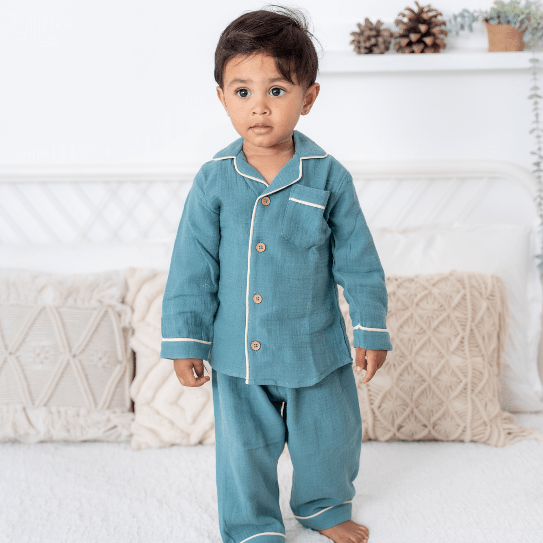 Yellow Drop -  Crinkled Muslin Sleepsuit