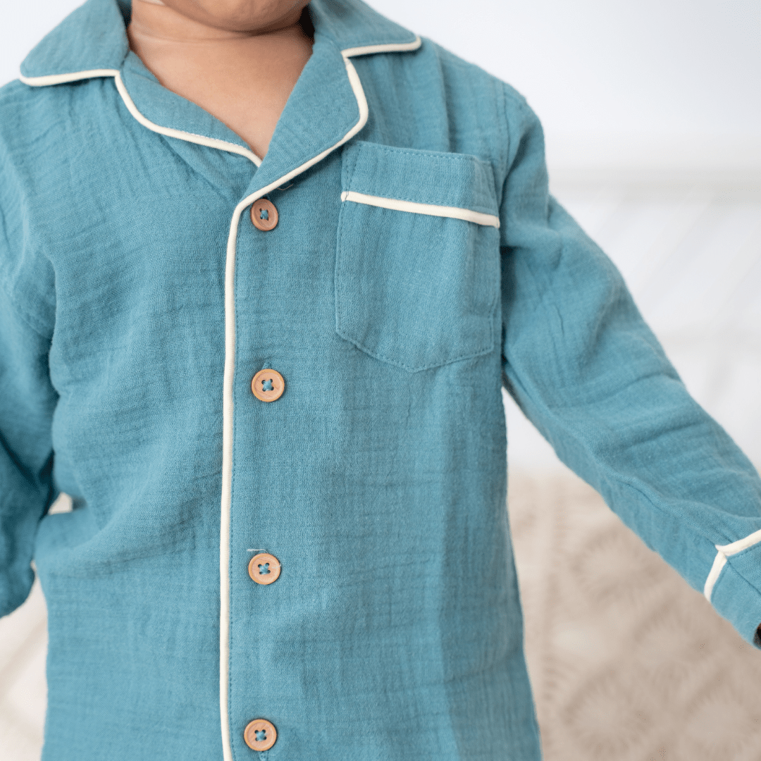 Yellow Drop -  Crinkled Muslin Sleepsuit