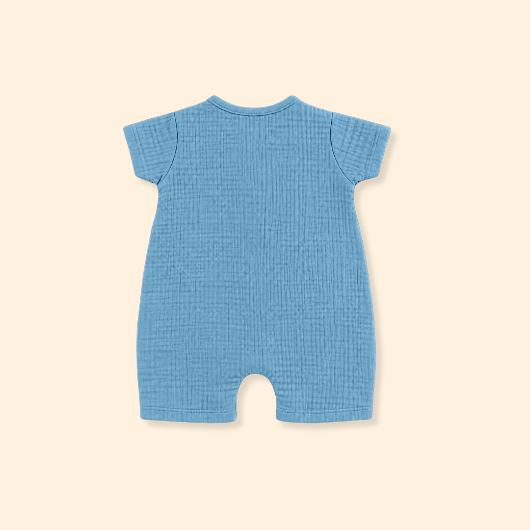 Vanilla Sand - Crinkled Muslin Half Sleeve Jumpsuit