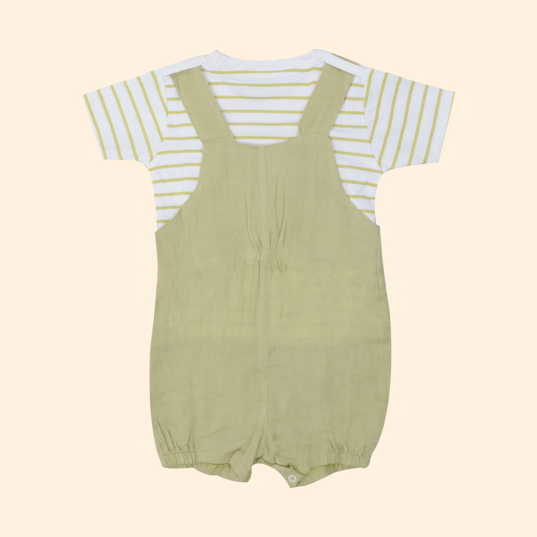 Teddyboo - Crinkled Muslin Dungarees