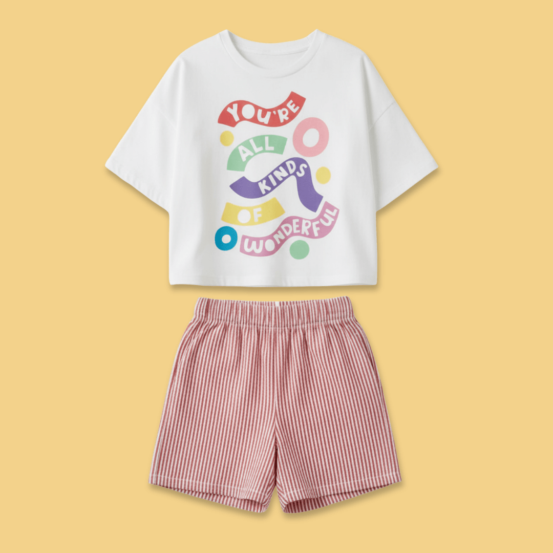 Beach Day - Seersucker T-Shirt & Shorts for Boys
