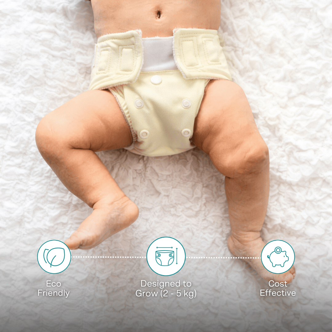 Aqua Blue - Newborn Diaper - Pack of 2