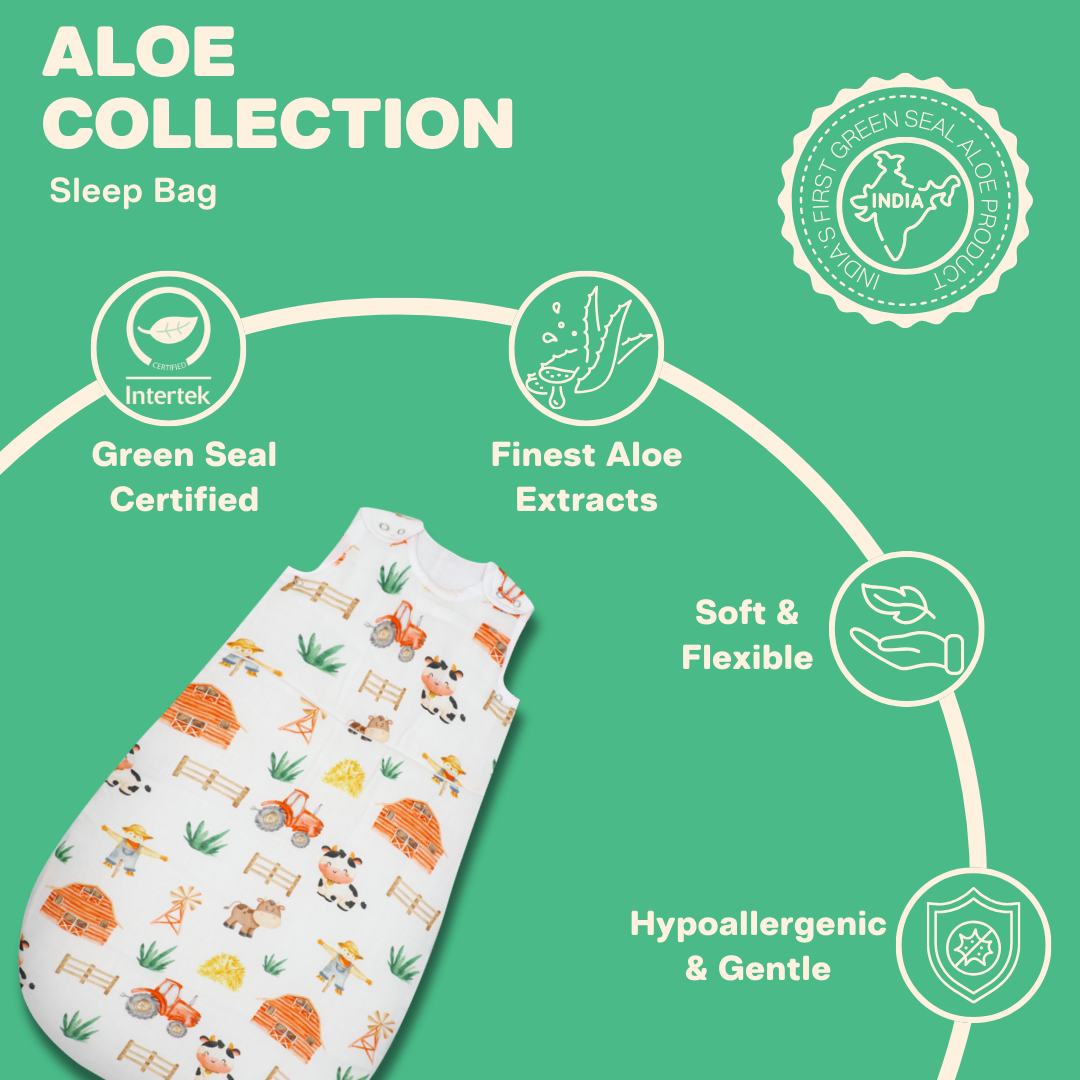 Farm Fest - Organic Muslin Aloe Vera Sleep Bag