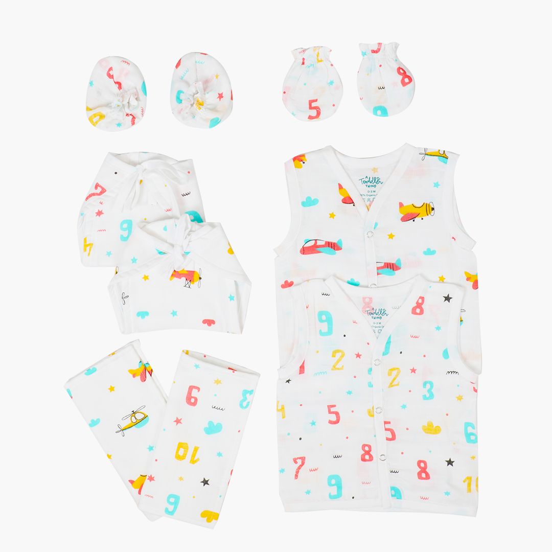 Muslin 8 Piece Gift Set (0-3 Months)