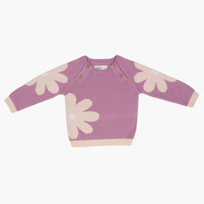 Newborn Petal White Full Sleeve Sweater 