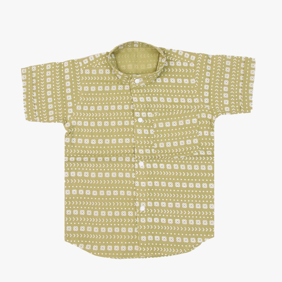 Collared Co-ord sets for kids - Olive