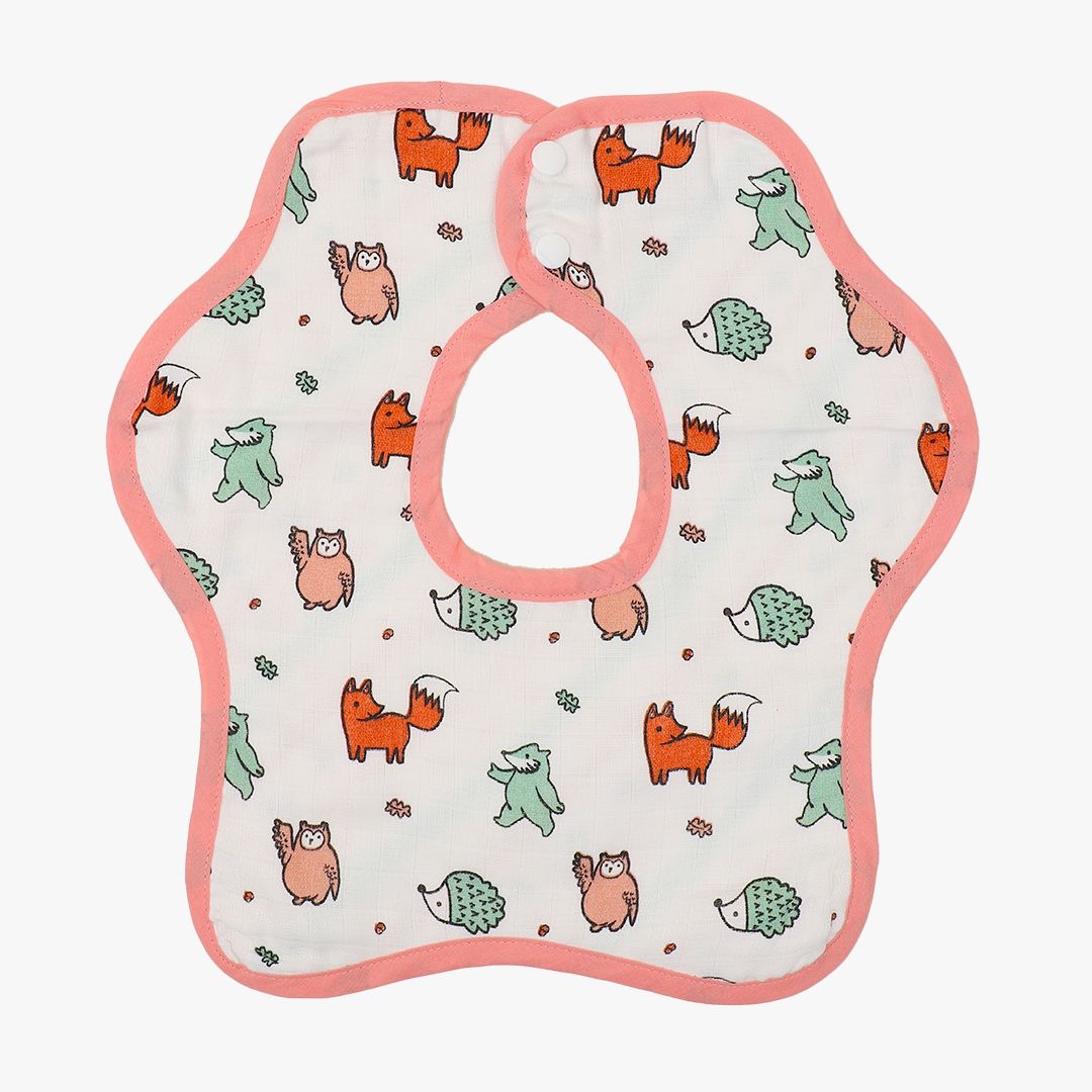 Woodlander  - Reversible Bib 0 To 12 Months (Organic Muslin Cotton)