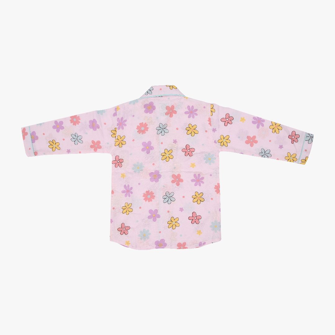 Flower Puff - Muslin Full Sleeve Sleep Suit for babies and kids (Unisex)