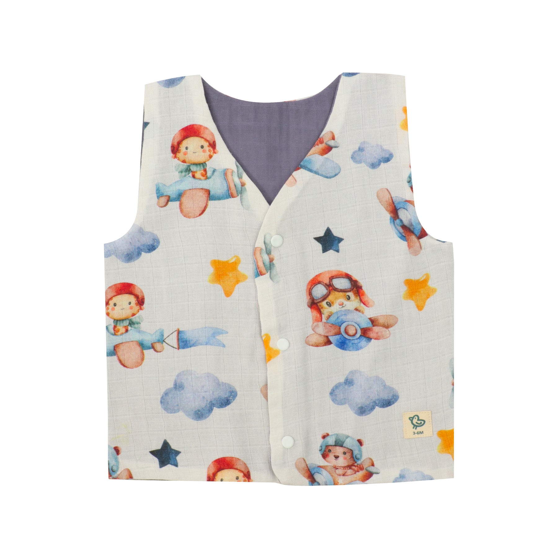 Barneys Bridge - Reversible Muslin Jabla (Pack of 2)