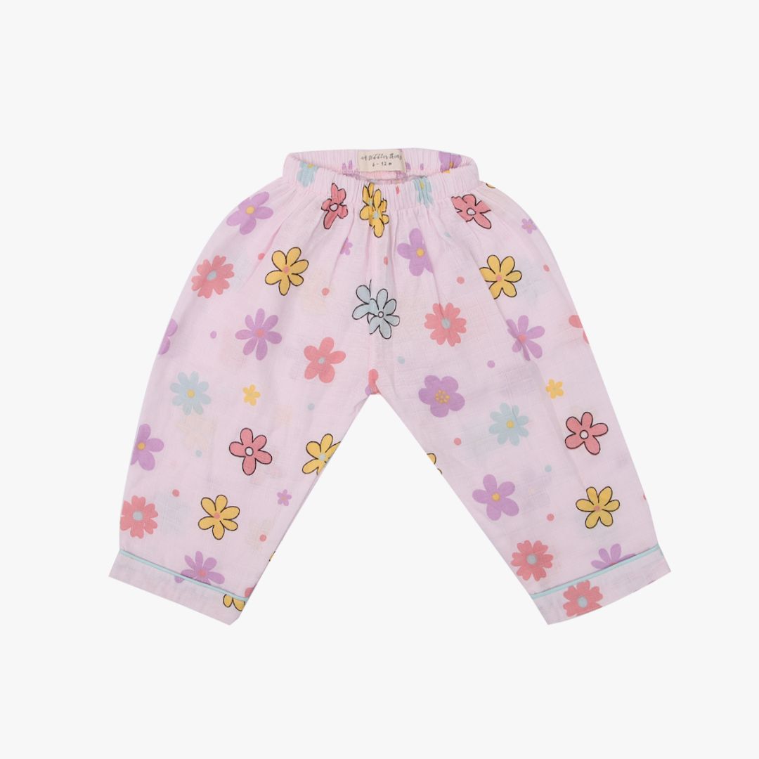 Flower Puff - Muslin Full Sleeve Sleep Suit for babies and kids (Unisex)