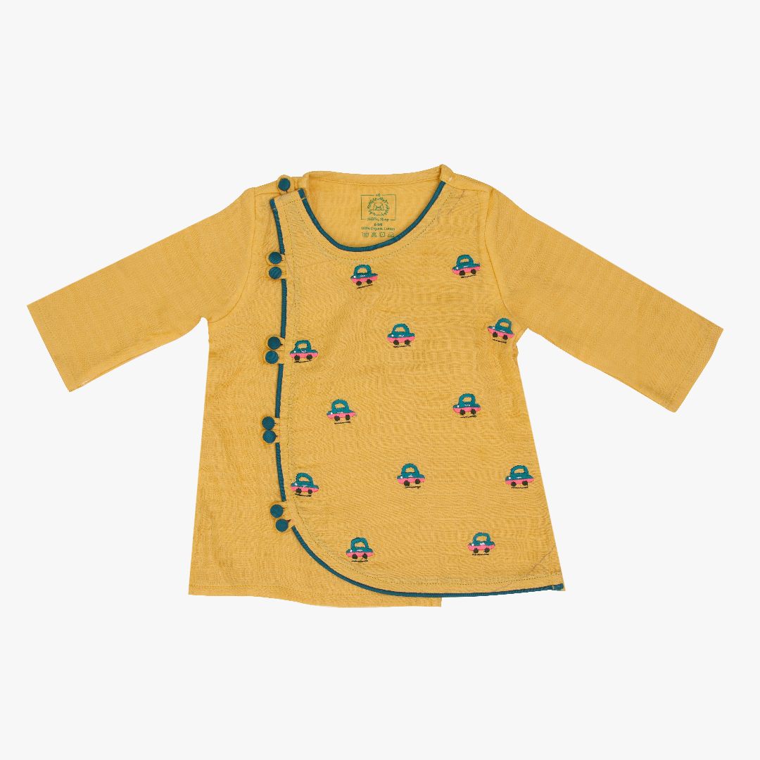 Vahana - Full Sleeve Button Type Kurta and Dhoti for kids