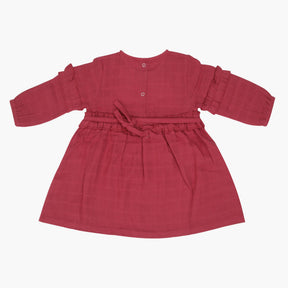 Toddler Love Stitch Full Sleeve Muslin Frock