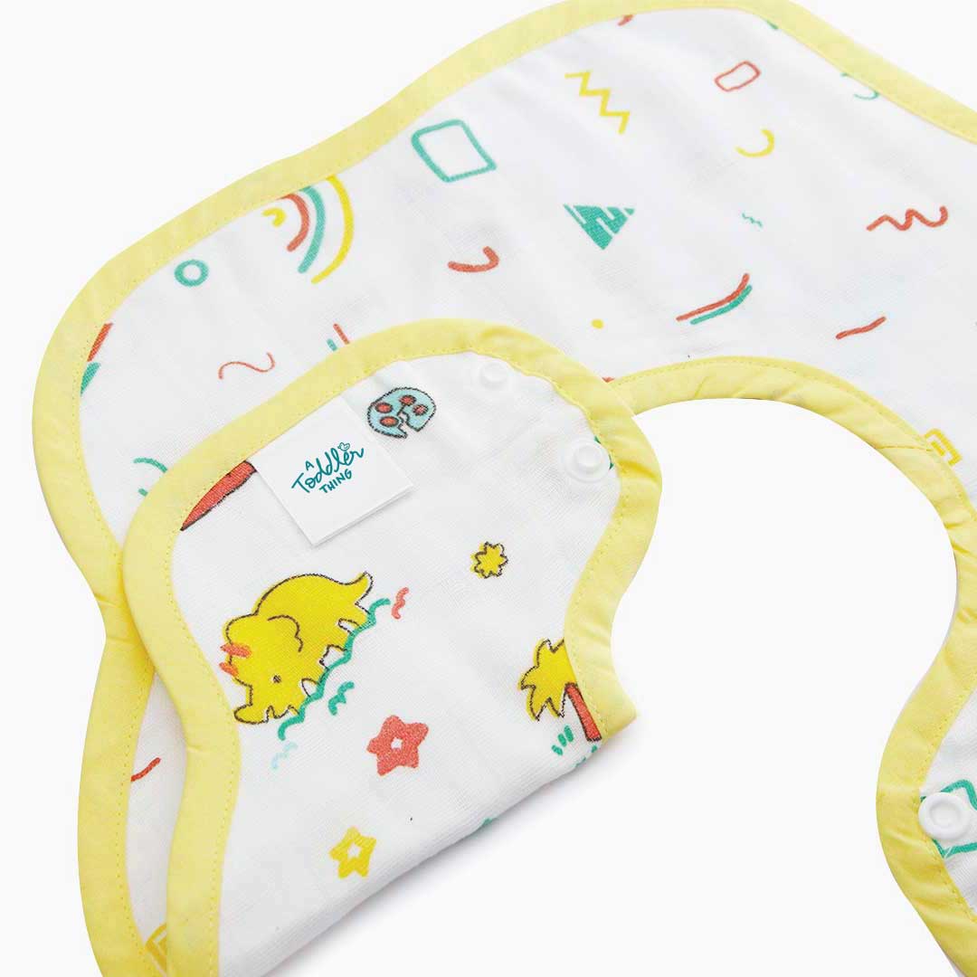 Stoneage - Reversible Bib 0 To 12 Months (Organic Muslin Cotton)