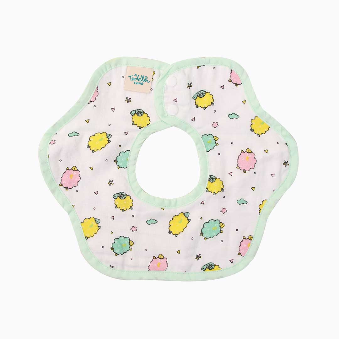 Babasheep  - Reversible Bib 0 To 12 Months (Organic Muslin Cotton)