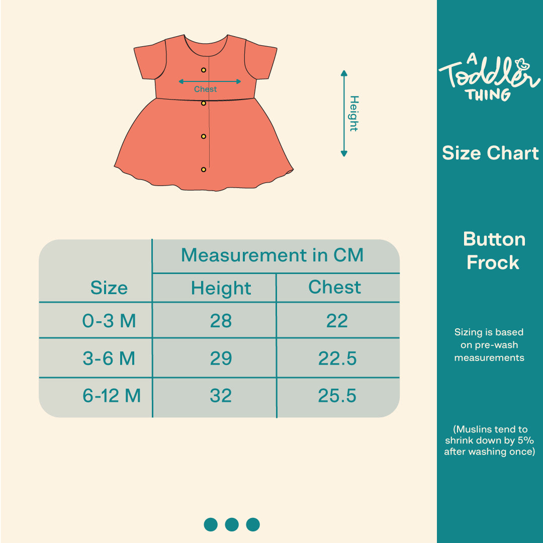 Seastone - Muslin Button Frock - Pack of 2