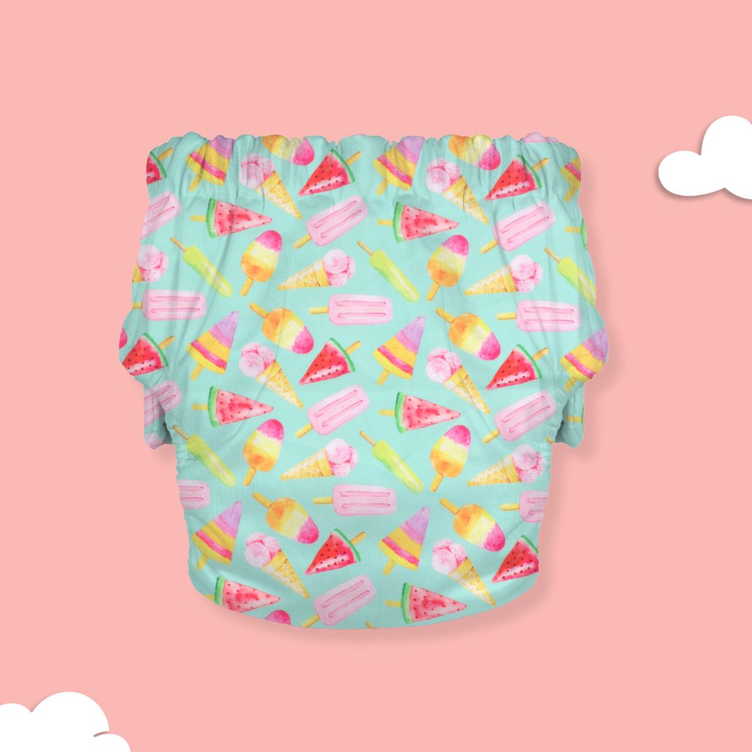 Indigo - Newborn Cloth Diaper 2.0 with 1 cotton Insert (2 kg - 5 kg)