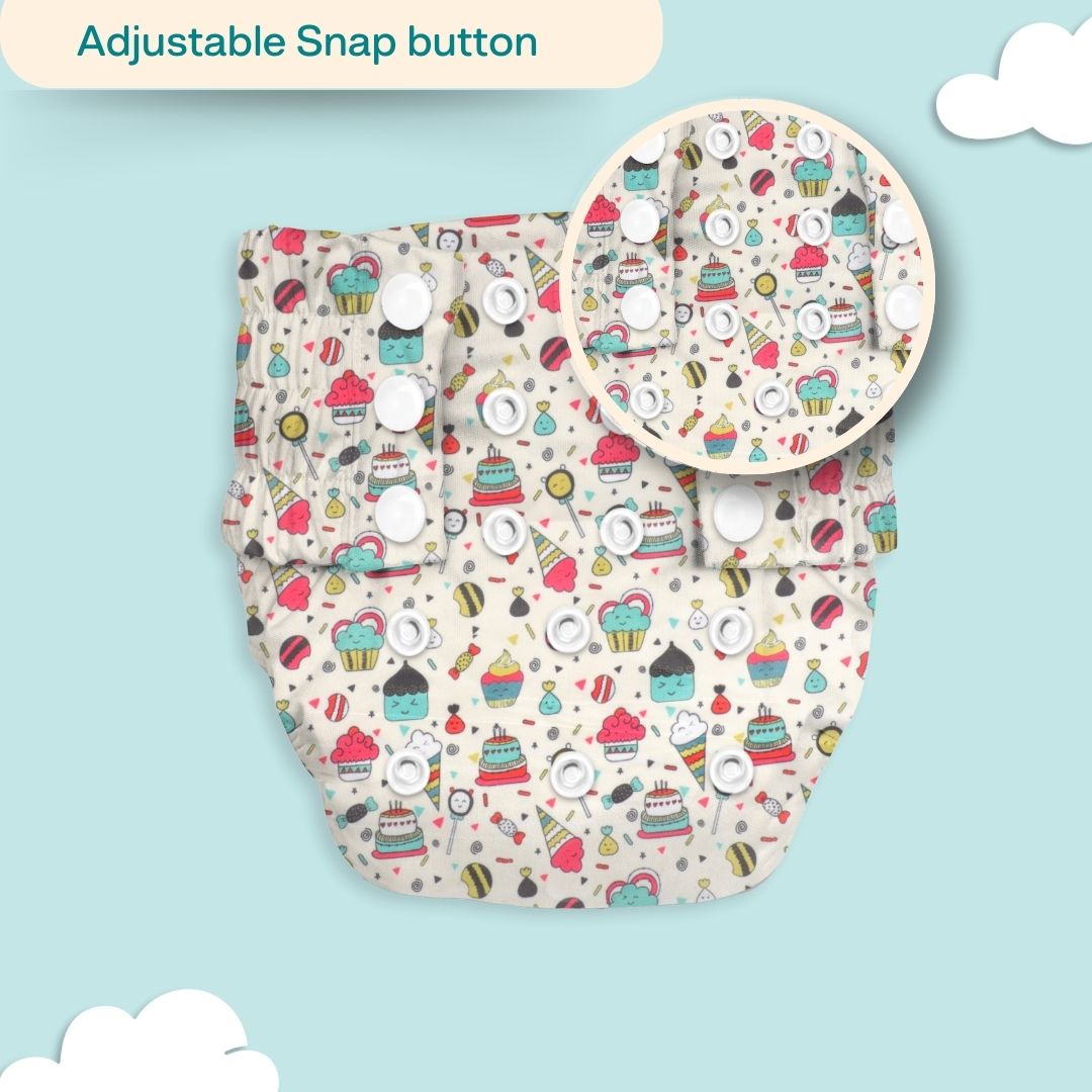 Indigo - Newborn Cloth Diaper 2.0 with 1 cotton Insert (2 kg - 5 kg)