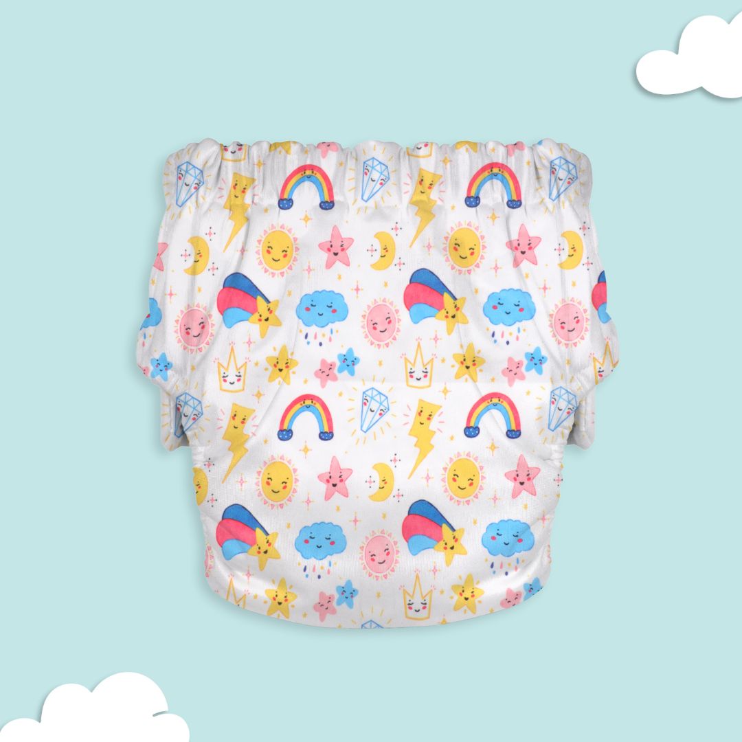 Indigo - Newborn Cloth Diaper 2.0 with 1 cotton Insert (2 kg - 5 kg)