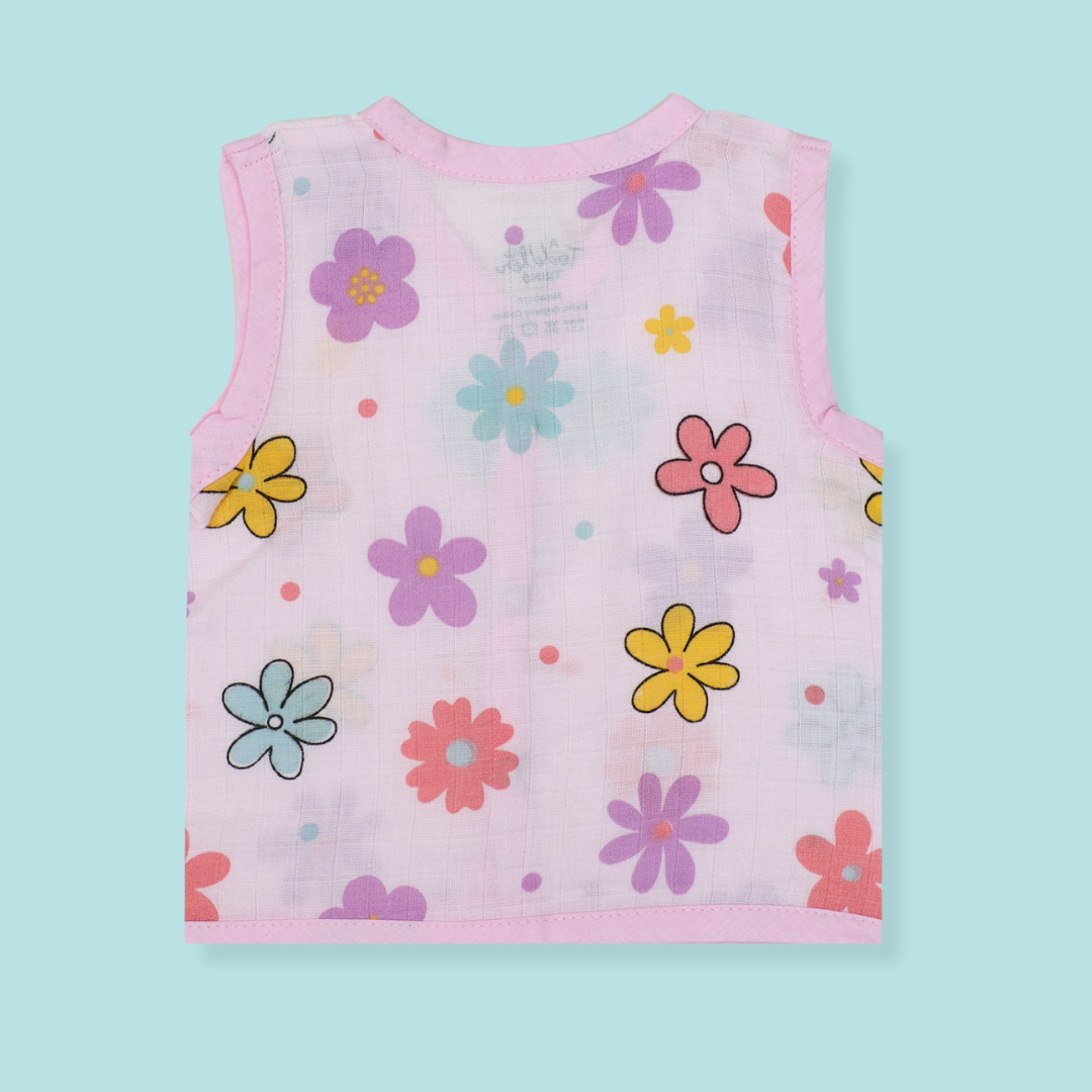 Flower Puff - Muslin Button Jabla