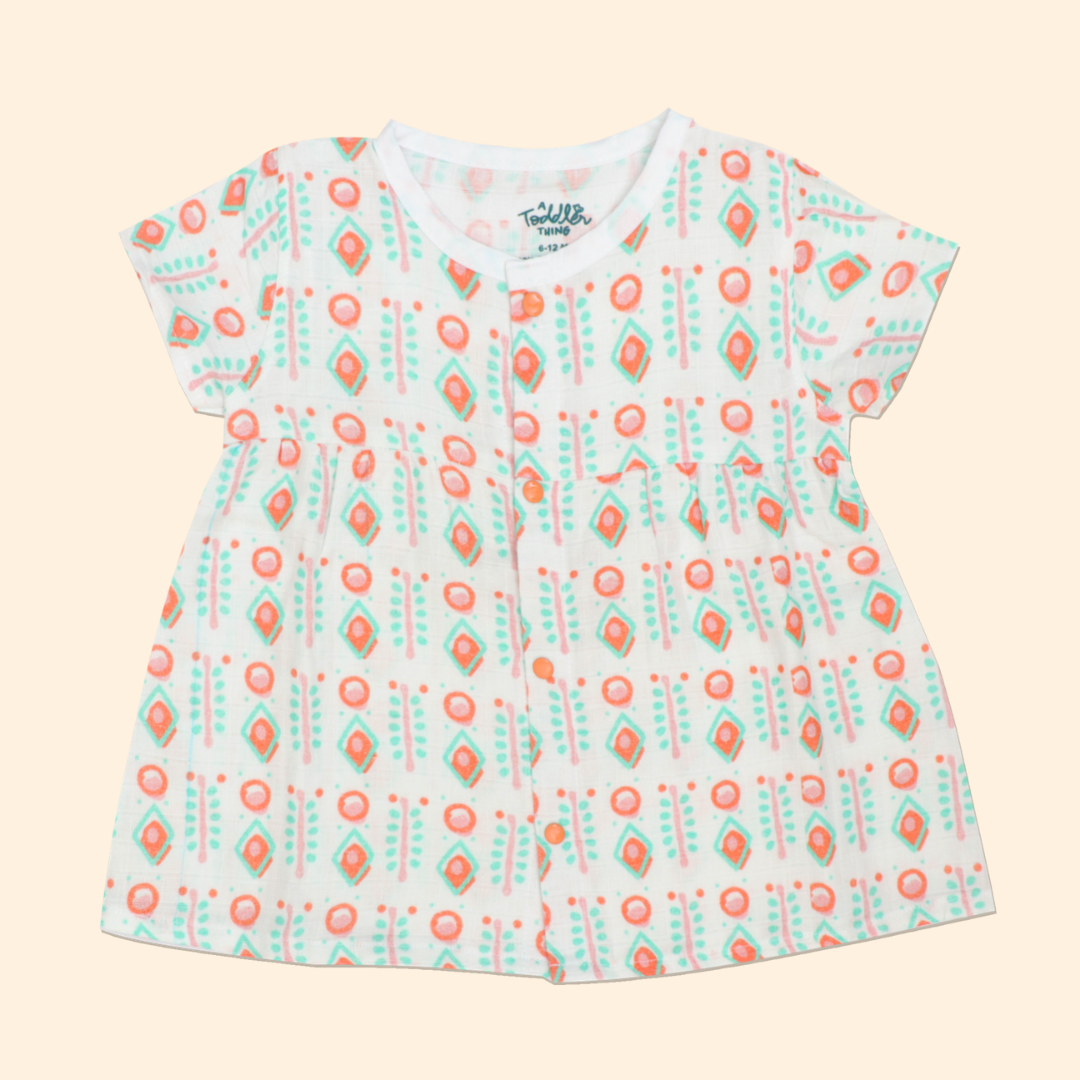 Timeless Tribes - Muslin Button Frock - Pack of 2