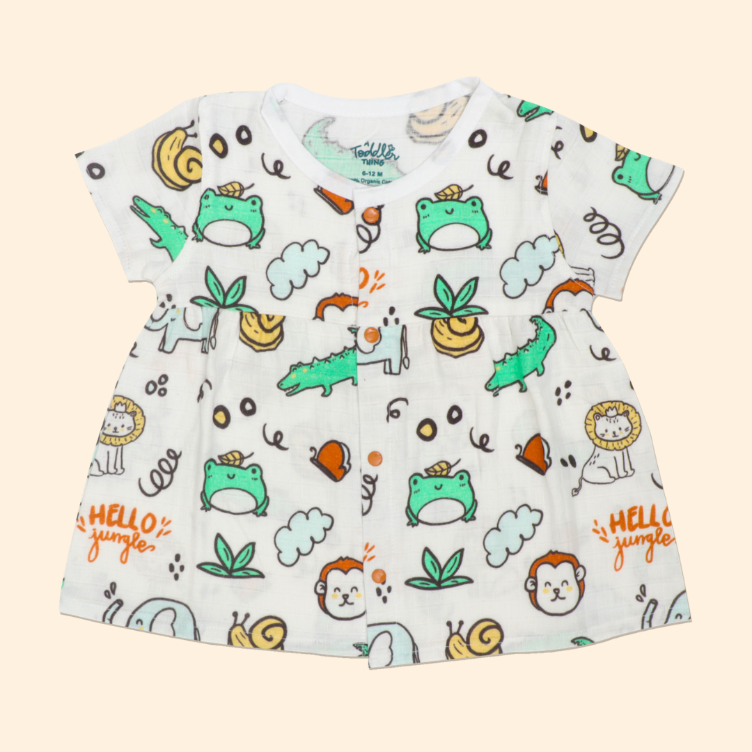 Timeless Tribes - Muslin Button Frock - Pack of 2