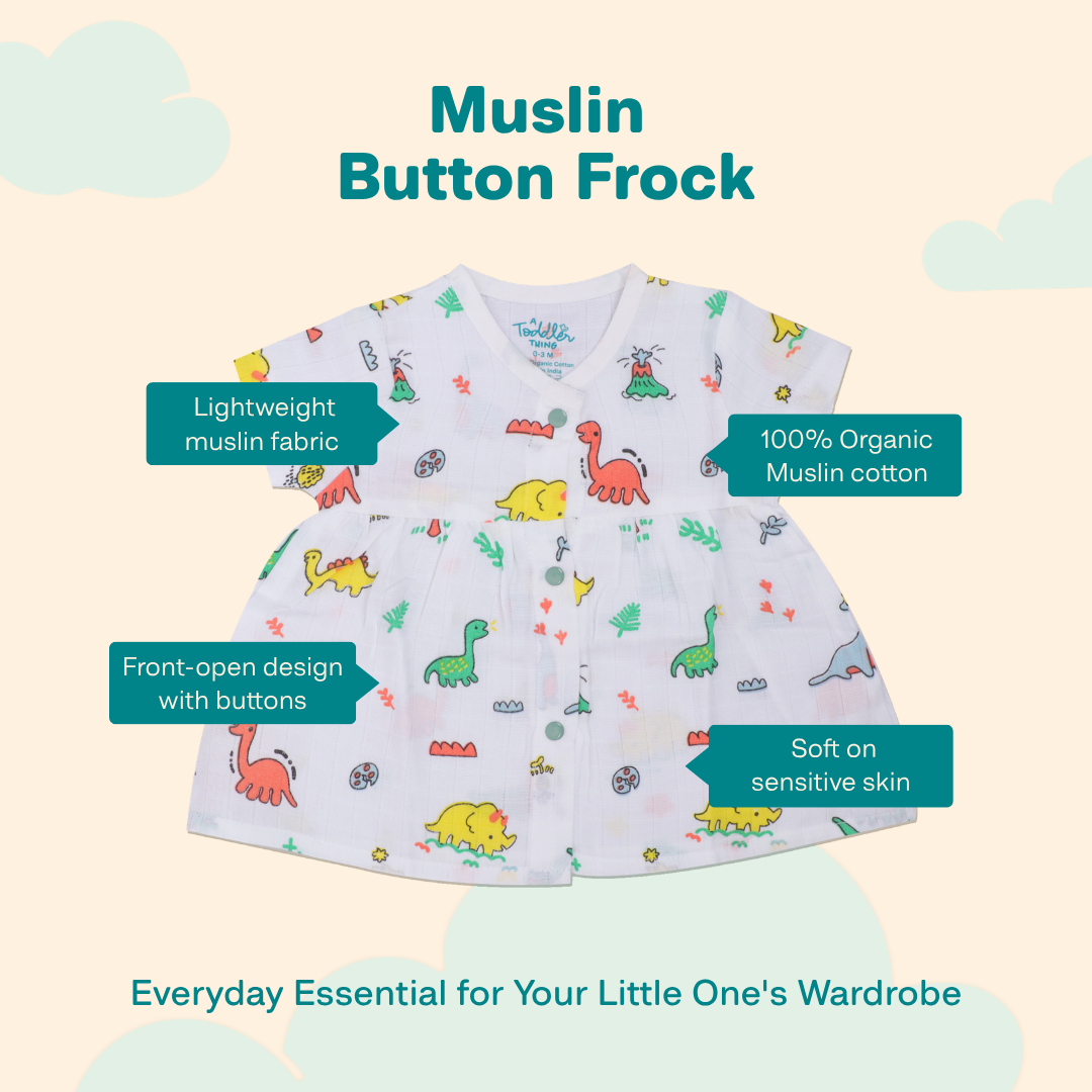 Timeless Tribes - Muslin Button Frock - Pack of 2