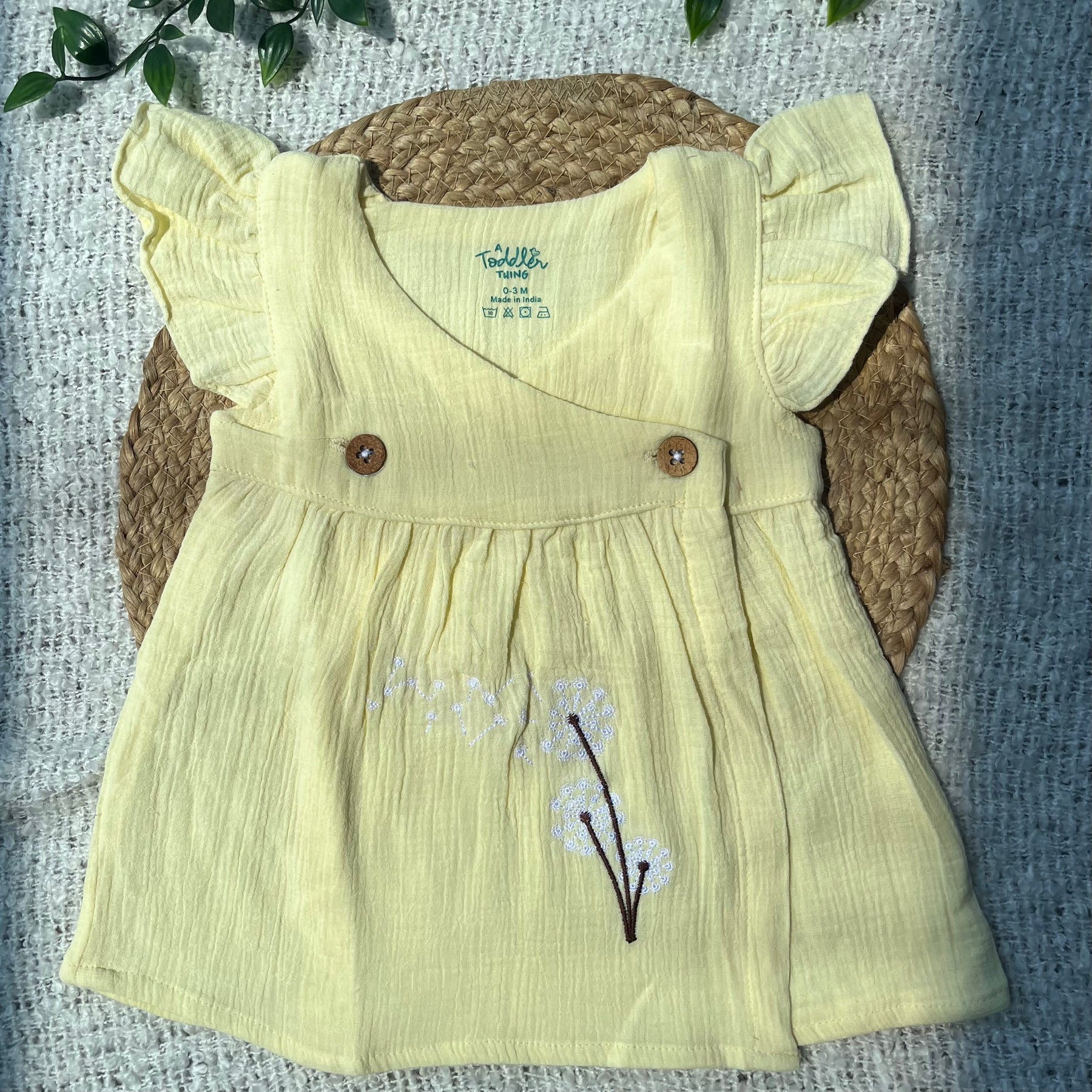Mauve - Muslin Dandelions Frill Frock