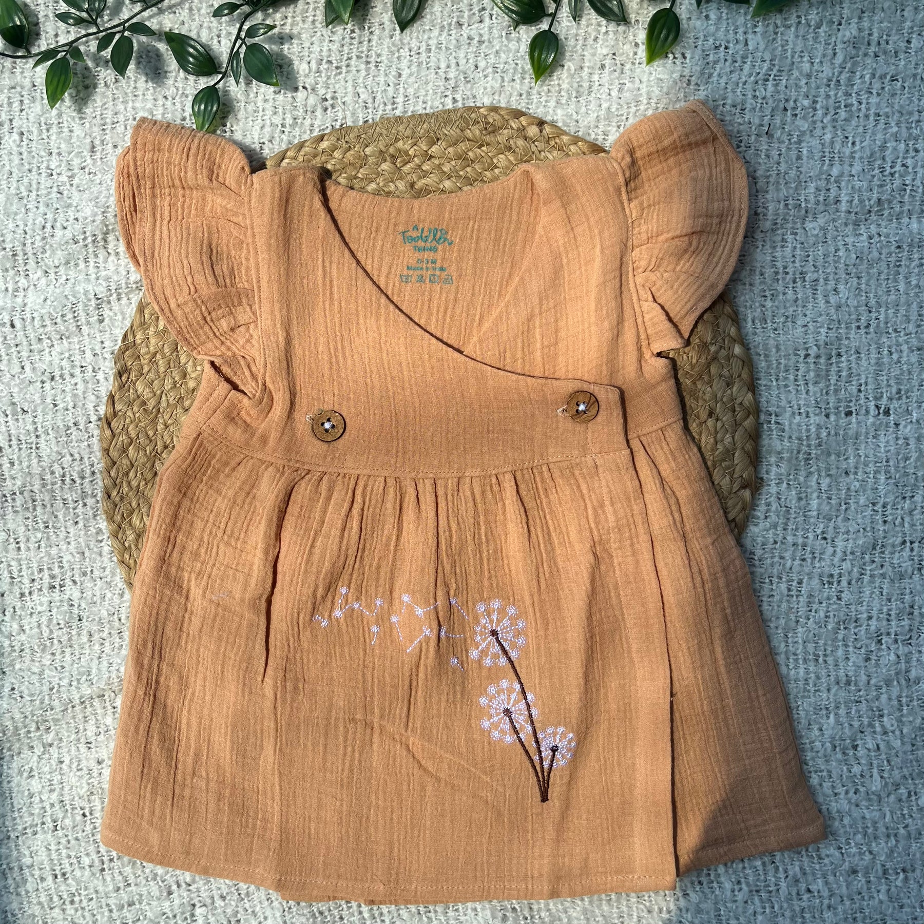 Mauve - Muslin Dandelions Frill Frock
