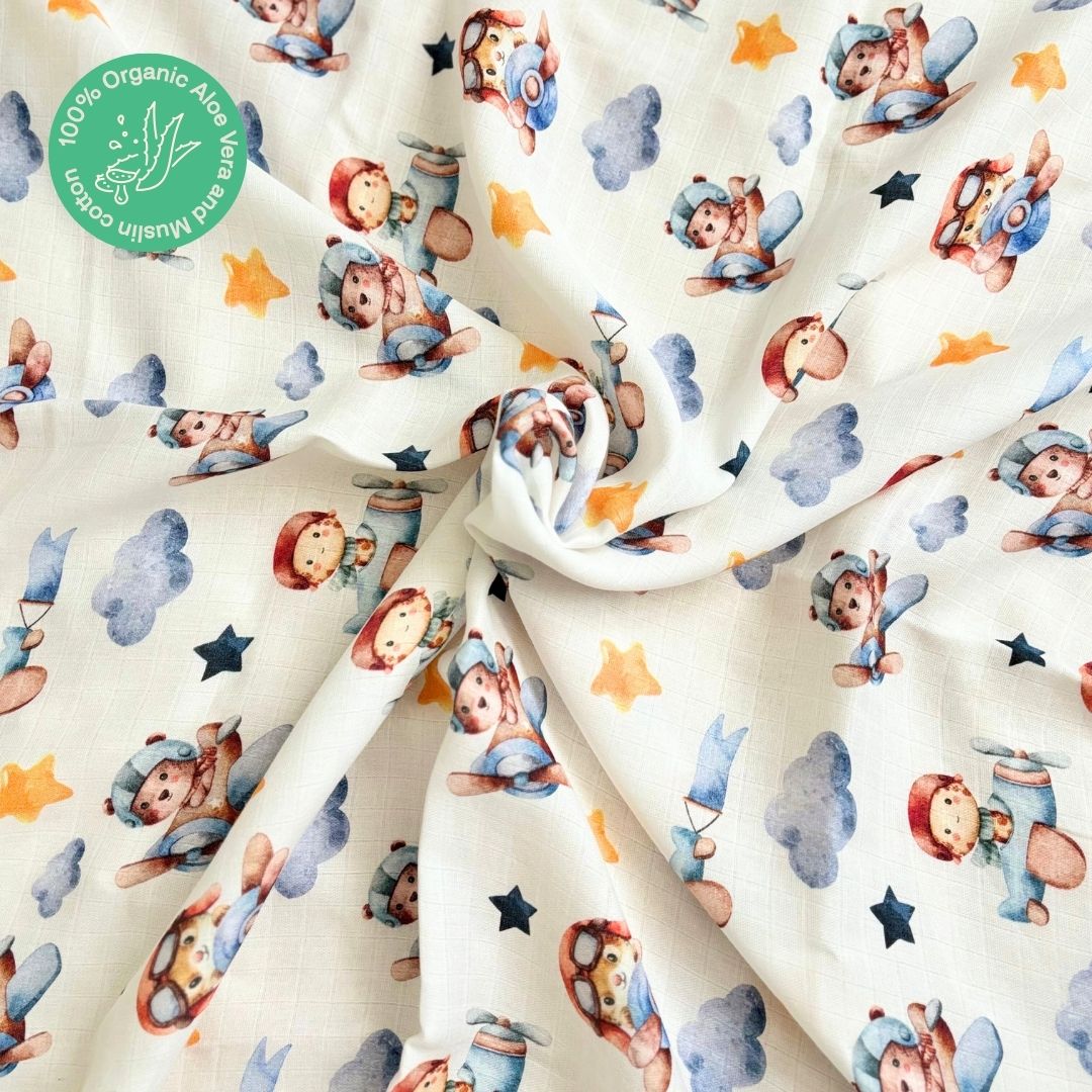 Bon Voyage - Organic Muslin Aloe Vera Towel