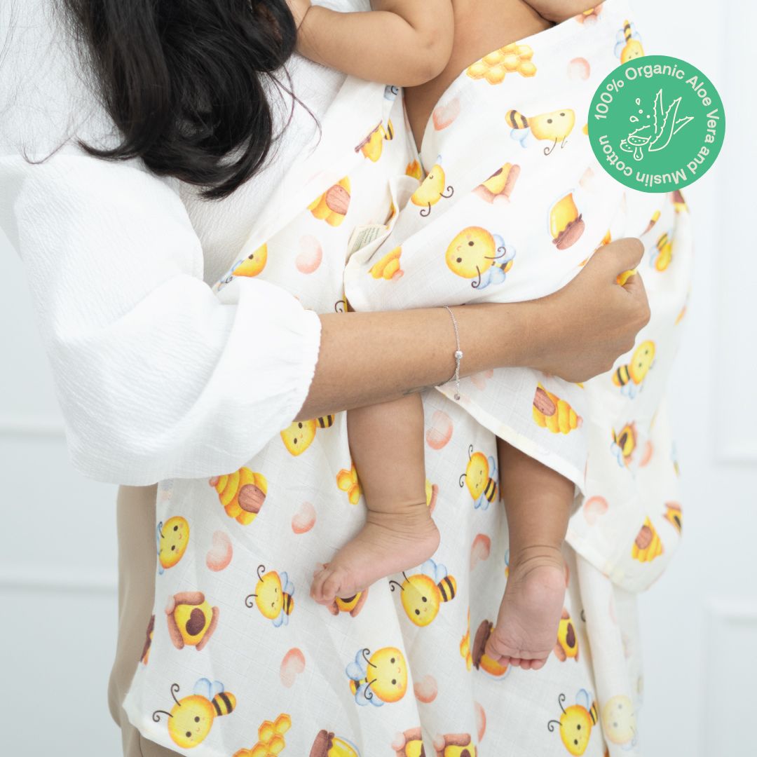 Bumble Bee - Organic Muslin Aloe Vera Towel