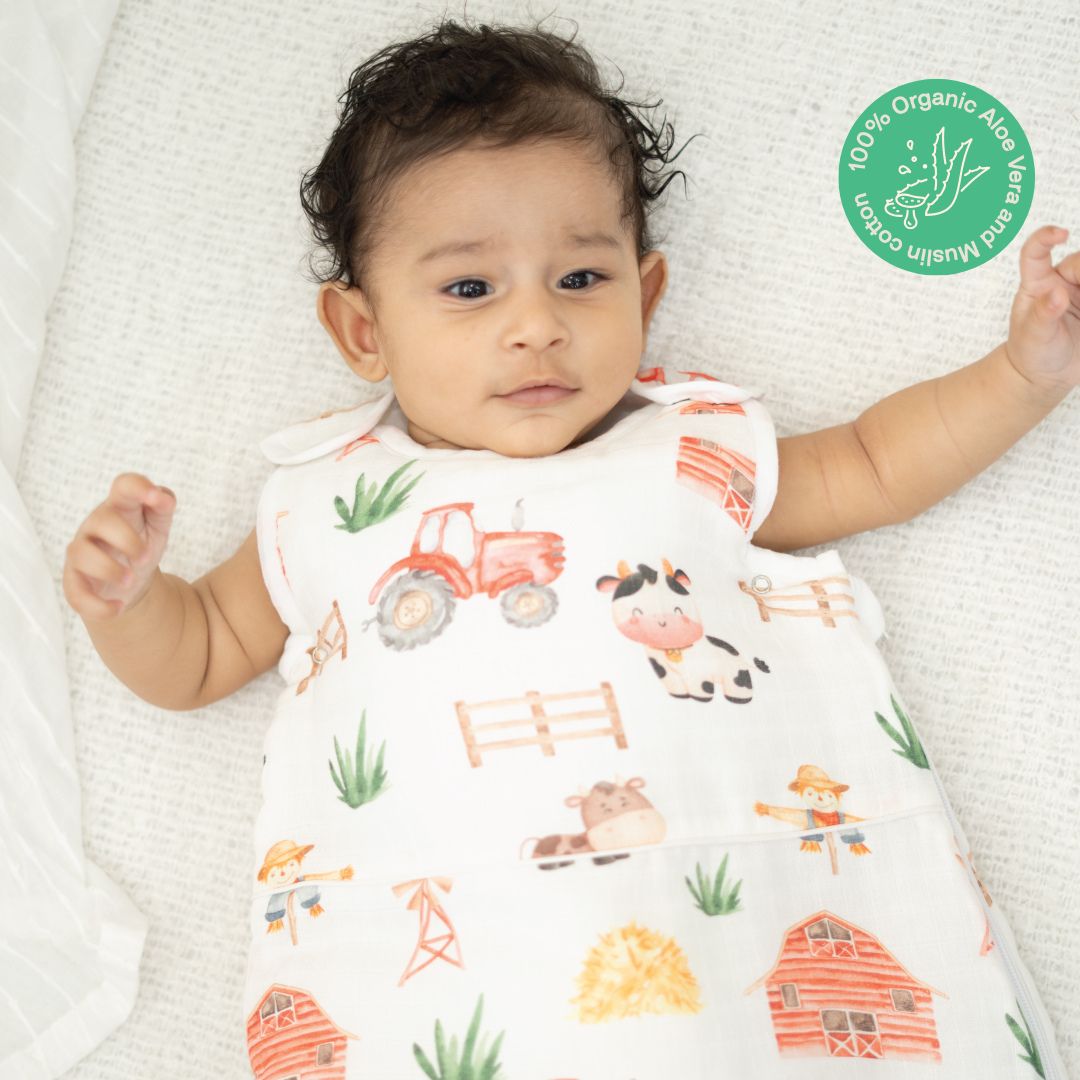 Farm Fest - Organic Muslin Aloe Vera Sleep Bag (upto 9 months)