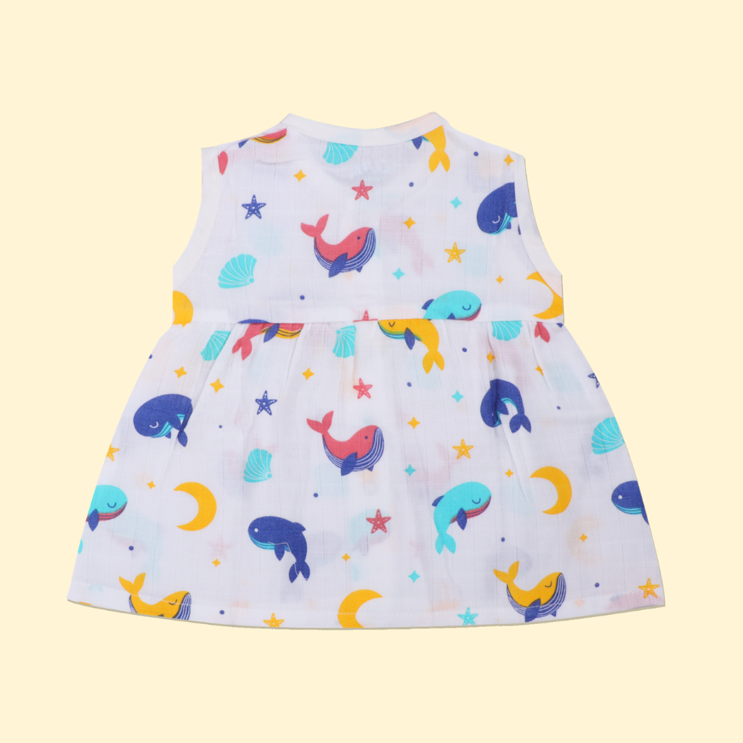 Shell Hopper - Muslin Sleeveless Frock - Pack of 2