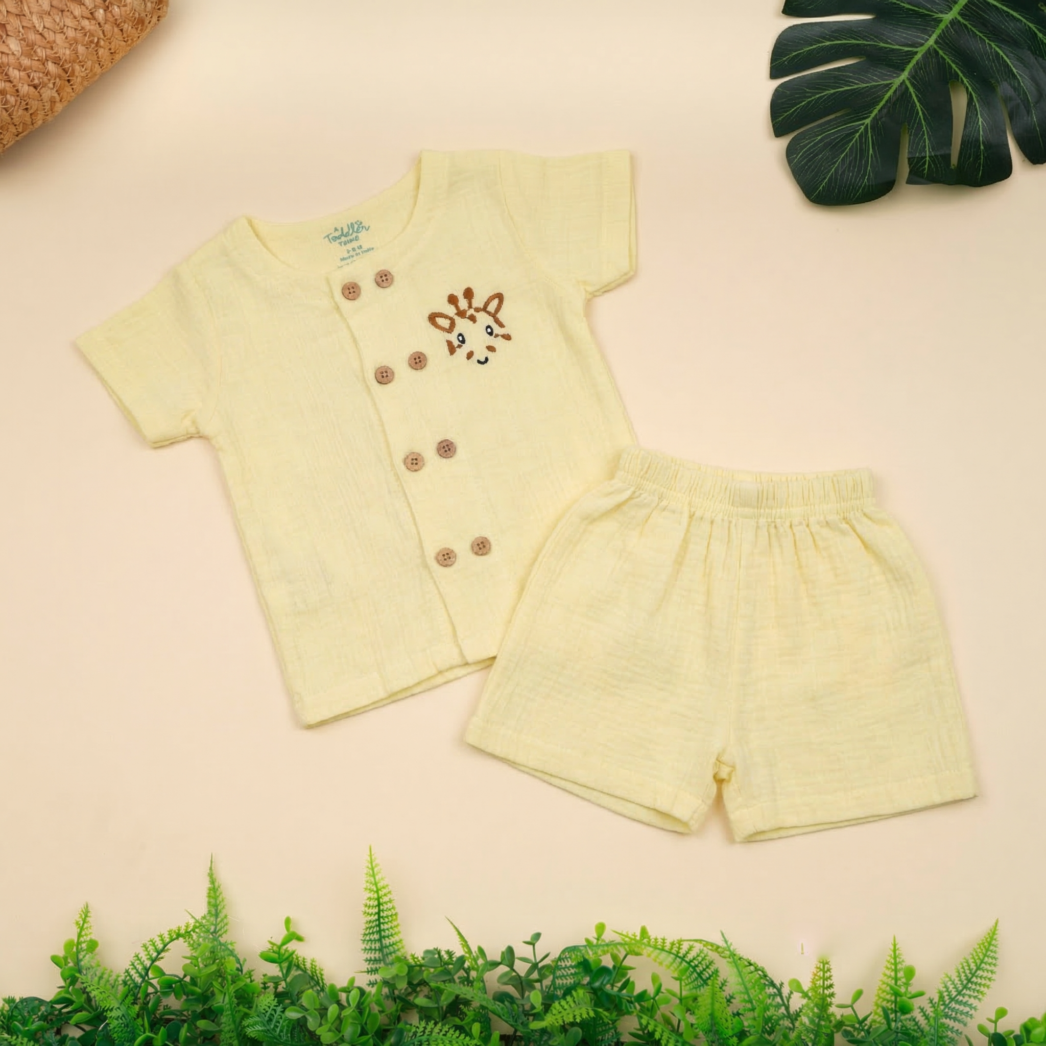 Lil Koala - Crinkled Muslin Co-ord Set