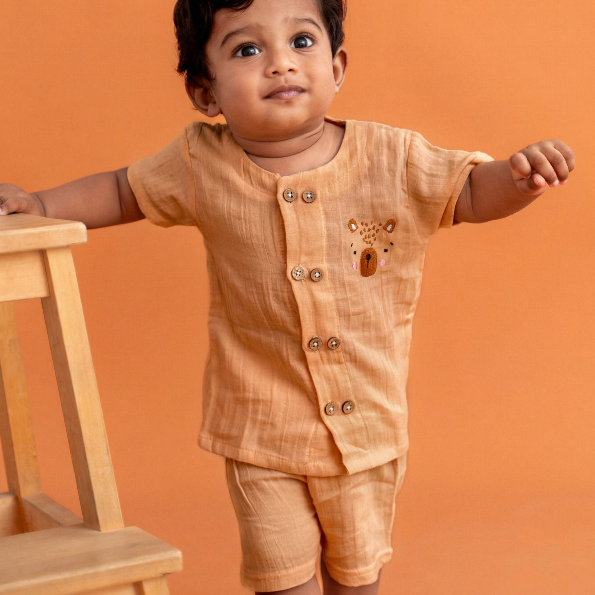 Bisco Cub - Crinkled Muslin Co-ord Set