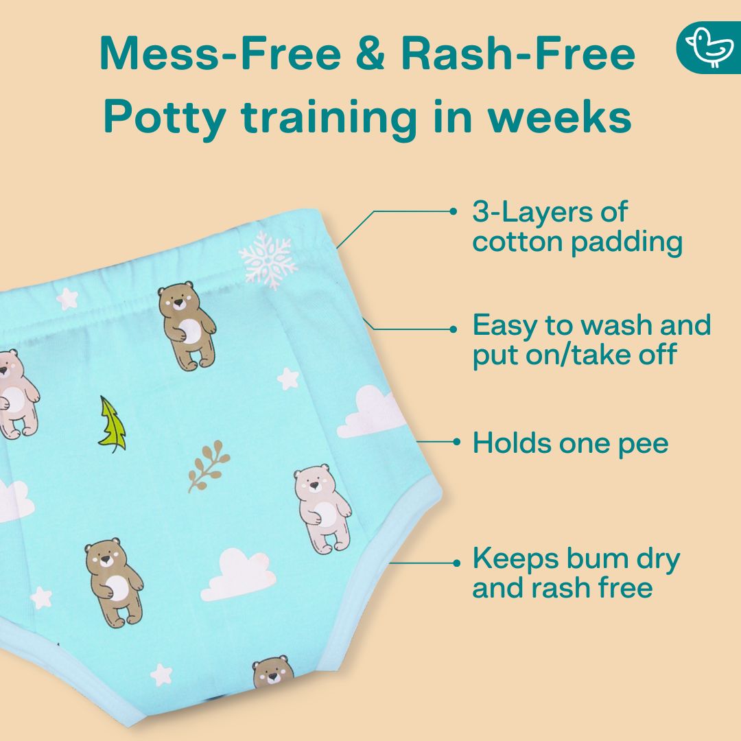 Bear With Me (Pack of 3) - Ultra Undies - Baby Padded Underwear