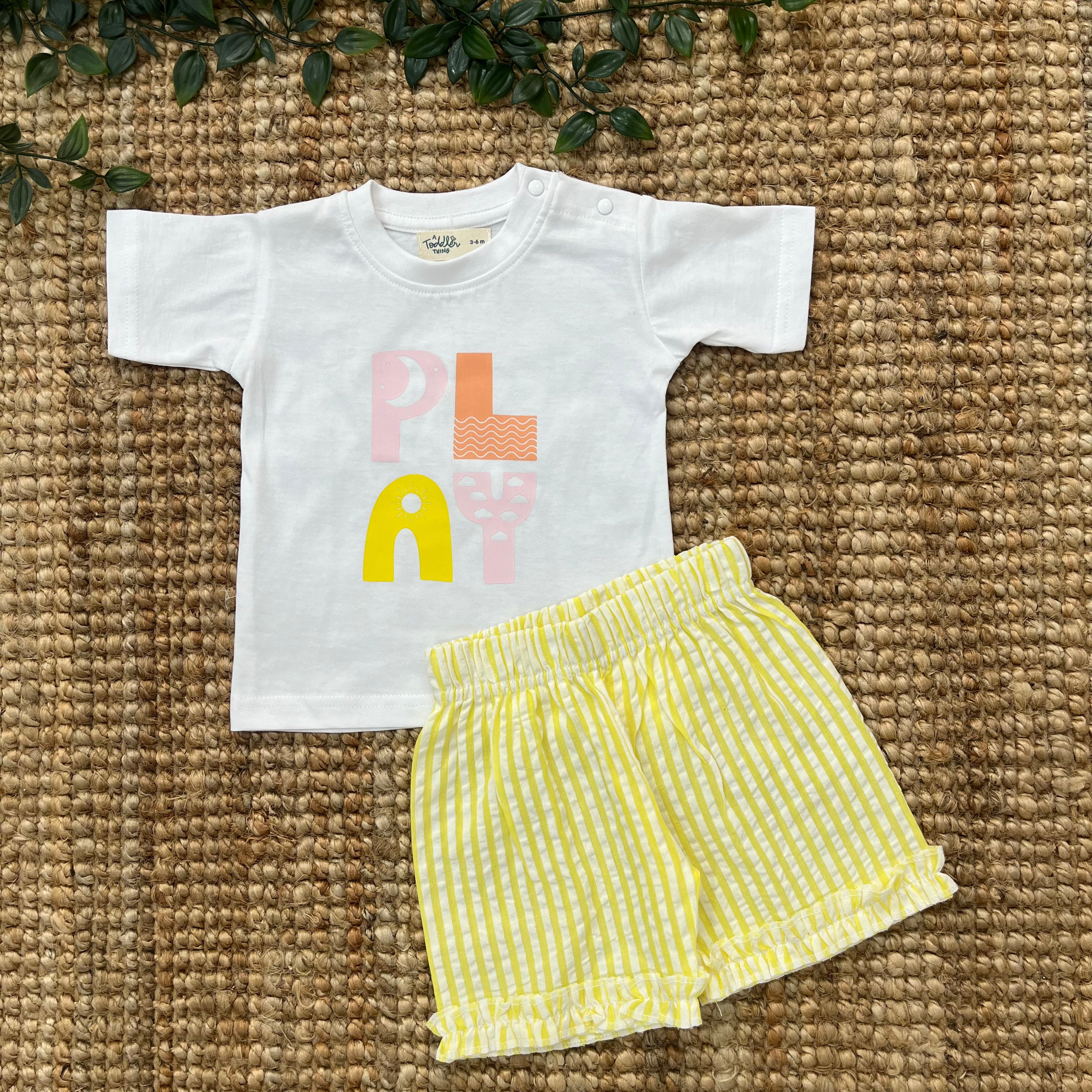 Tutti Frutti - Seersucker T-Shirt & Shorts for Girls